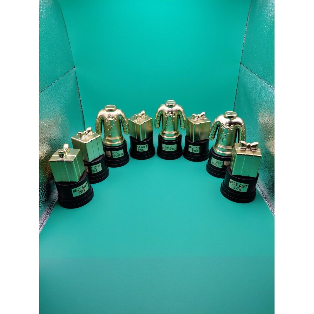 Target Bullseye Playground Christmas Trophy 8pc Set Mini Trophies 4 Inch